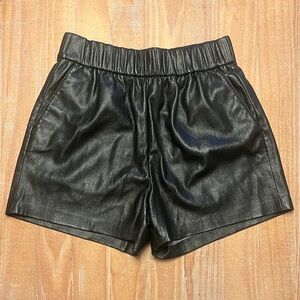 Anine Bing Vegan Leather Shorts